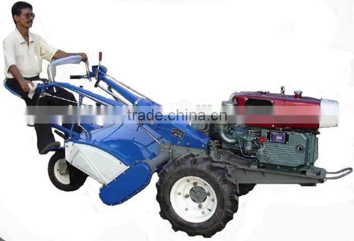 farming TILLER with plough WALKING TRACTOR