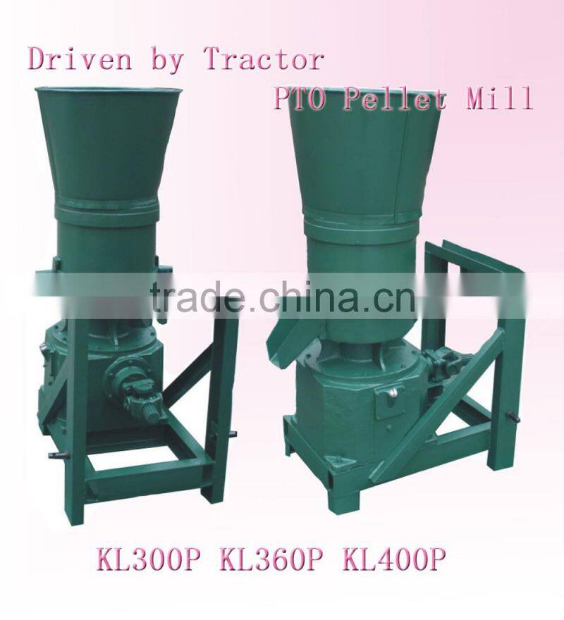 KL400P Tractor power output used wheat straw, corn stalk pellet machinery,PTO feed pellet mill