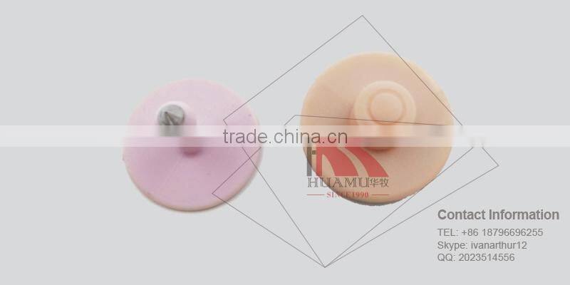 Rfid animal ear tag with 134.2HKZ in pink 30*30 mm