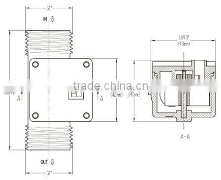 MR-A268-1 G1" nylon material liquid level flow sensor compact and lightweight