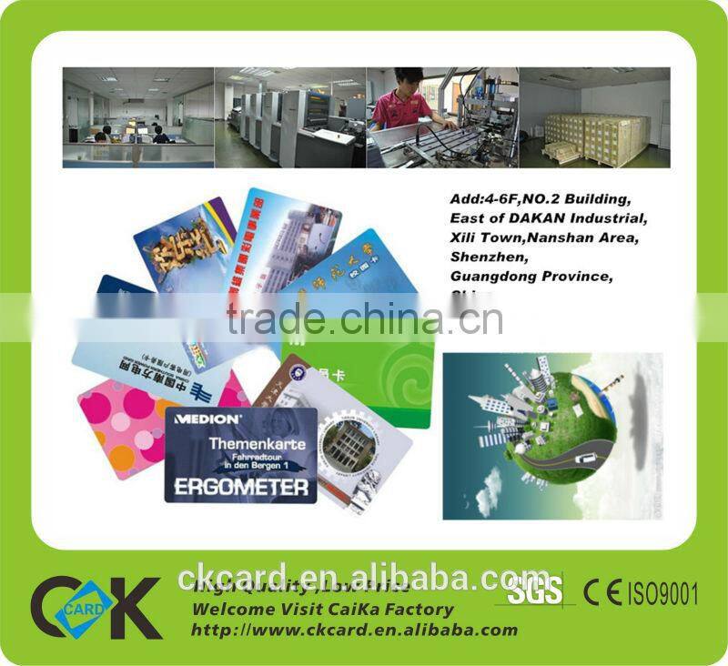 Printing eco-friendly pvc magnetic stripe business card from gold manufacture