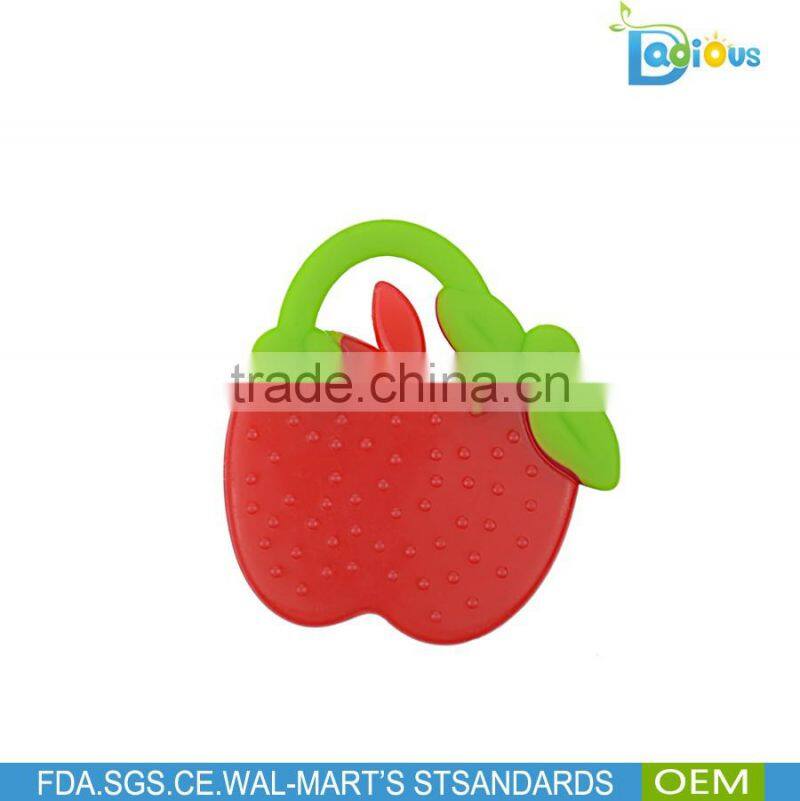 Wholesale BPA Free Natrual Soft Toy Silicone Baby Teether fish shape infant teether