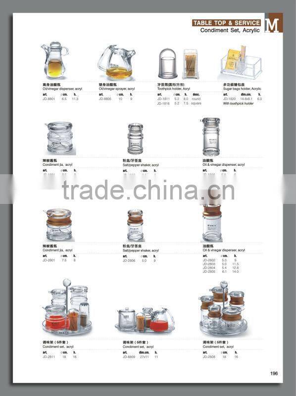 2-pcs Salt & pepper set with shelf stainless steel & glass