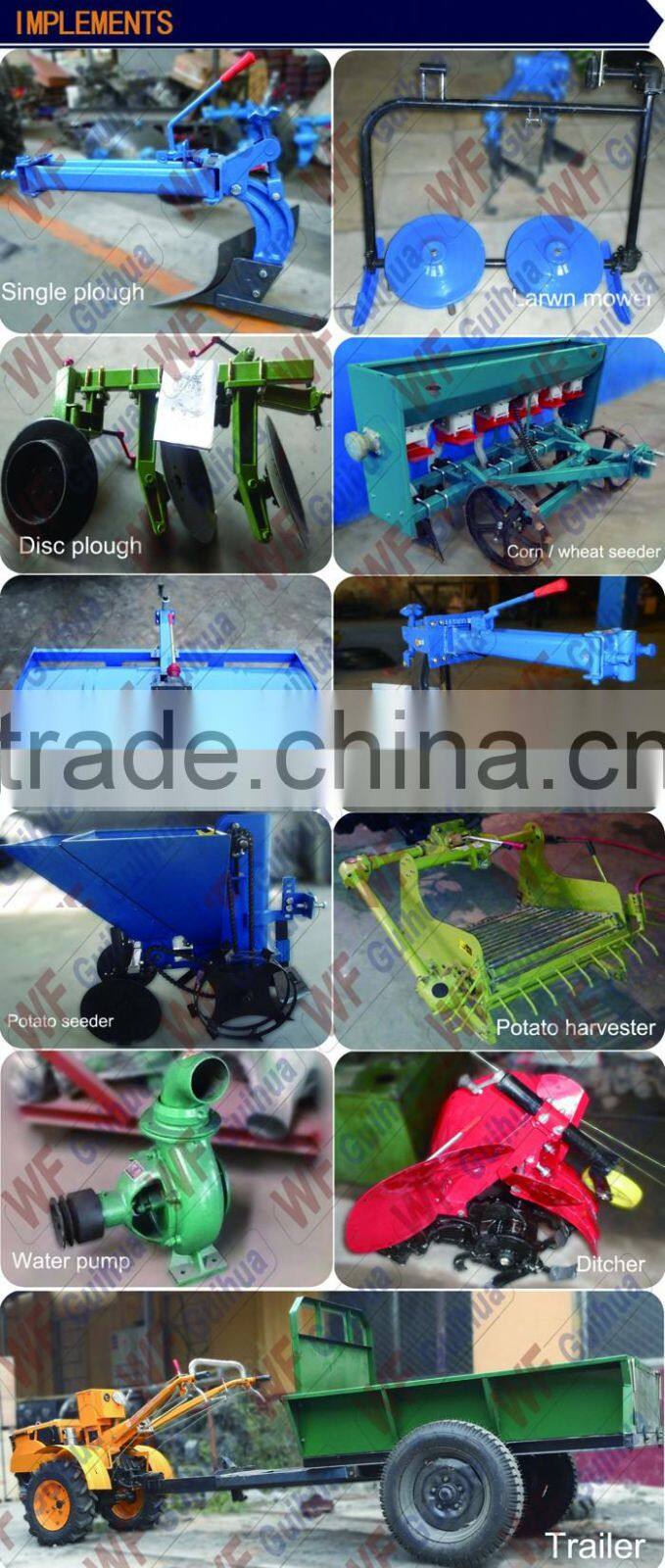 reliable Weifang 2 wd walking tractor