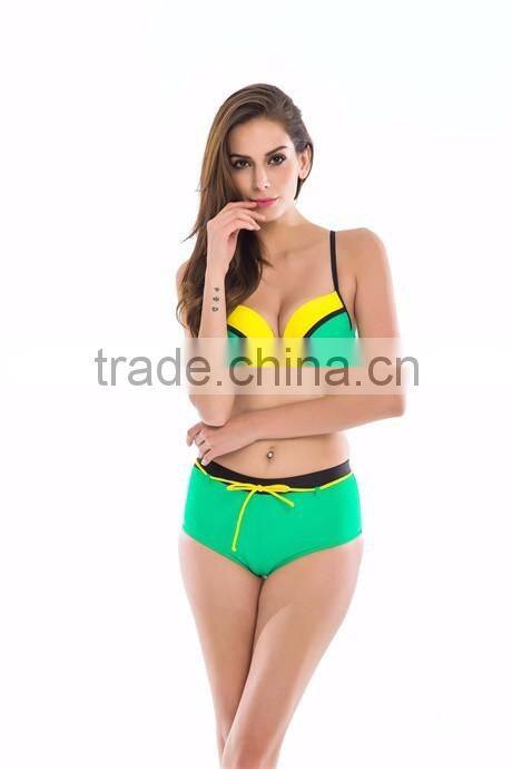 summer sexy sweet girl high waist swim wear
