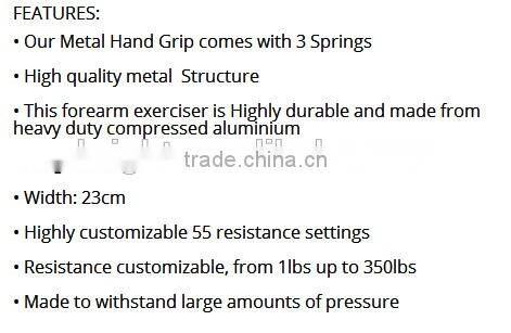 Heavy Duty Hand Grip Grippers (Metal) Exerciser Adjustable 1 to 350 kg hand finger grip exerciser