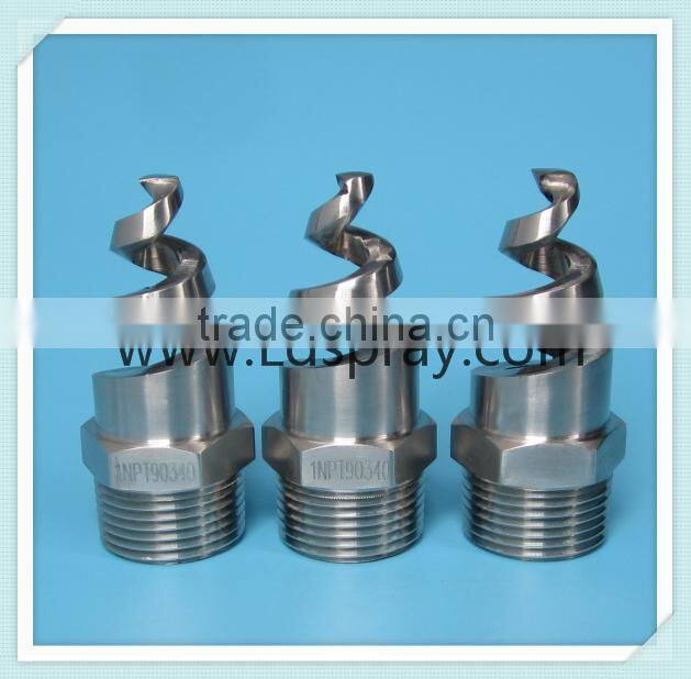 Stainless steel brass anti-cloging spiral full cone spray jet water nozzles