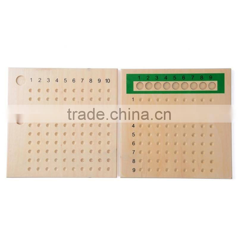 Wooden math toy montessori Multiplication Bead Board