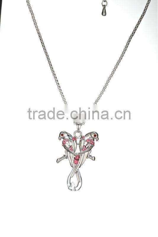 Love birds Shape Jewelry Pendant Glass Perfume bottle jewelry