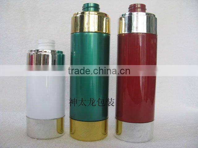 PET Plastic shampoo bottle with PP plated circle