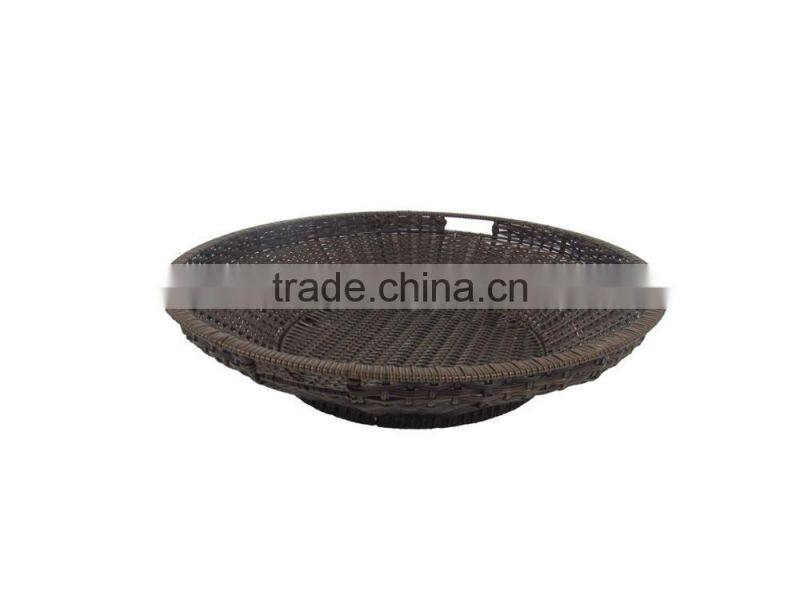 Wholesales supermarket PE rattan plastic display stand for fruit vegetable