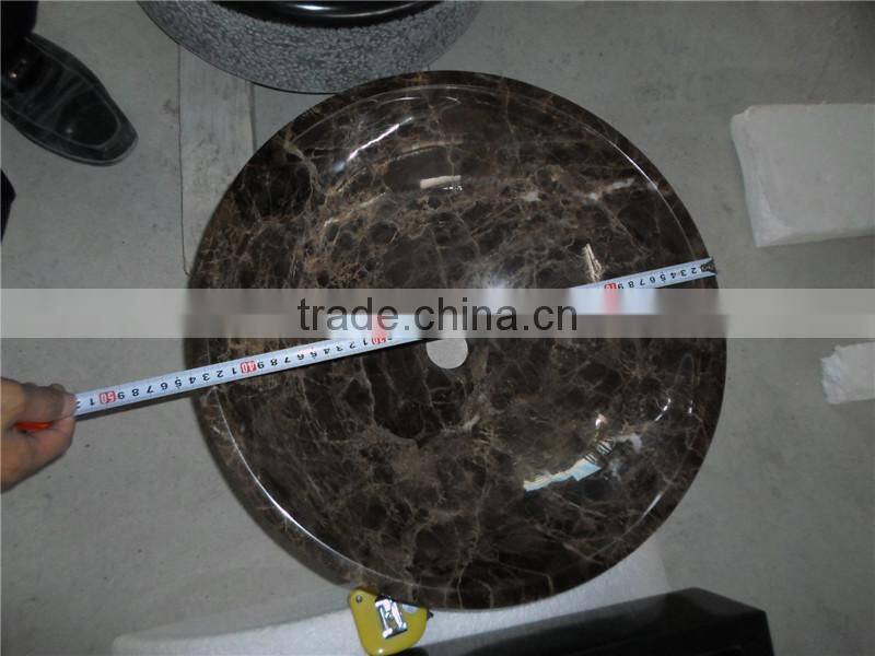 Spain dark emperador stone sink basin