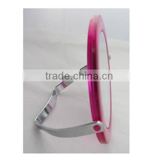 Popular pink round compact mirror for girls' gift