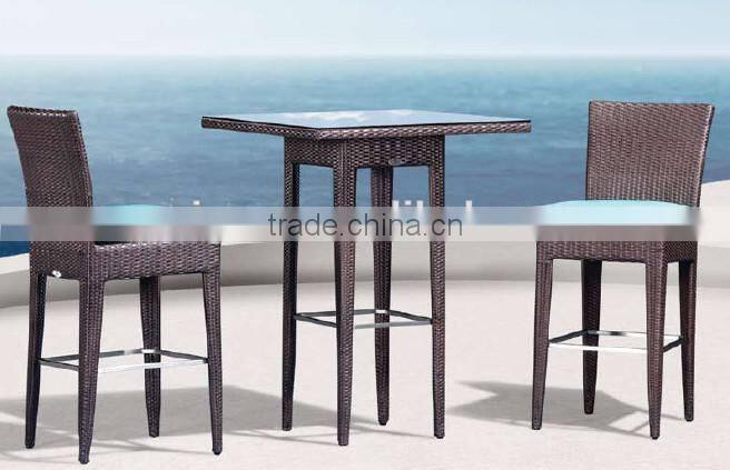 2017 Trade Assurance New design outdoor alum frame low cost metal bar table stool furniture