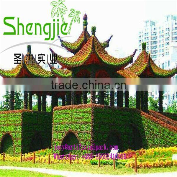 SJLJ013271 Wholesale artificial green wall quality PE material artificial grass