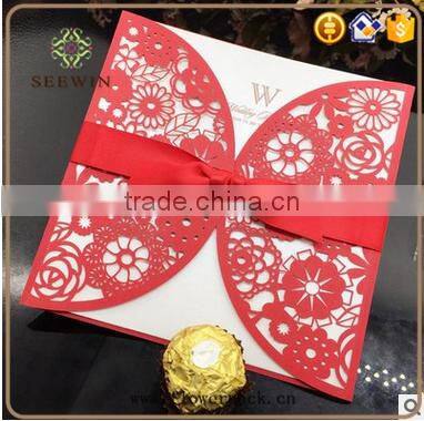 hollow logo printed invitation card