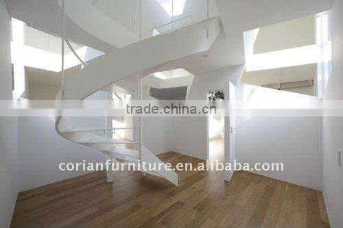 Acrylic solid surface modular design interior stairs