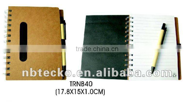 Lovely design ECO friendly Recycled spiral paper notepad
