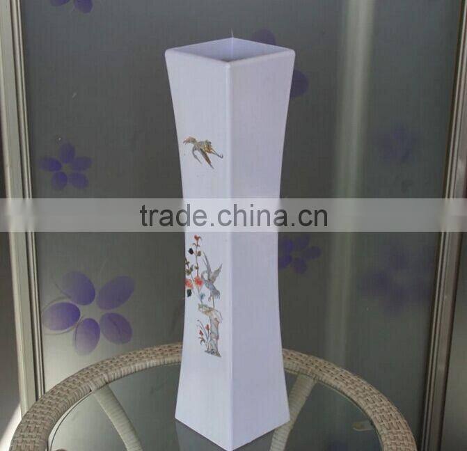 Chinese wind wooden flowers floor vase