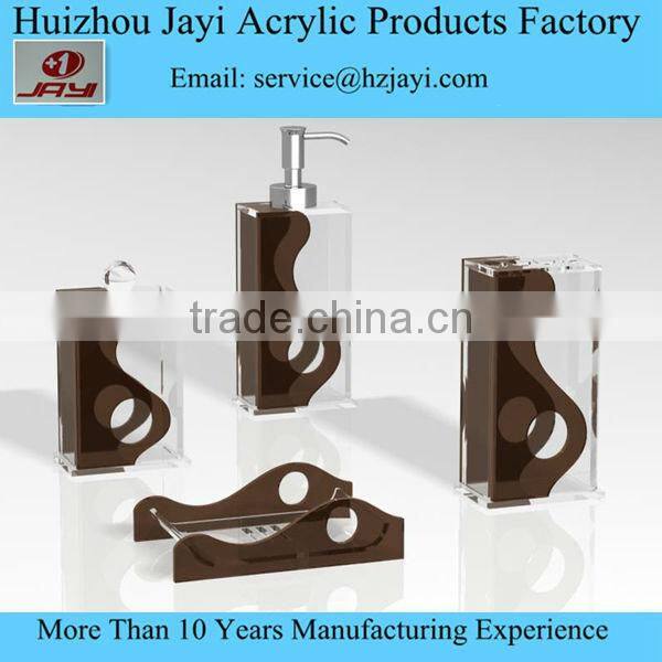 Clear acrylic bathroom accessories