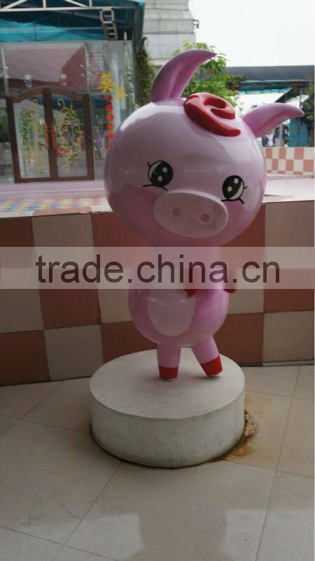 Fiberglass pig mascot