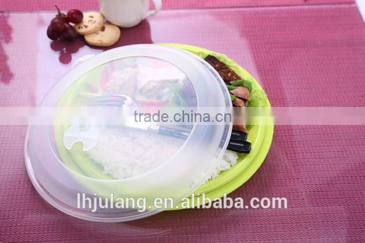 Useful Microwave safe plastic dinner plate, portion control plate