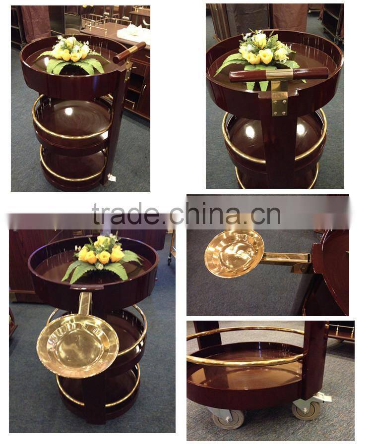 Japanese style wooden wine and liquor trolley for restaurant C-46