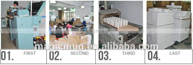 Color changing coffee ceramic mug with wholesale ceramic mug supplier in Shenzhen Biansebao