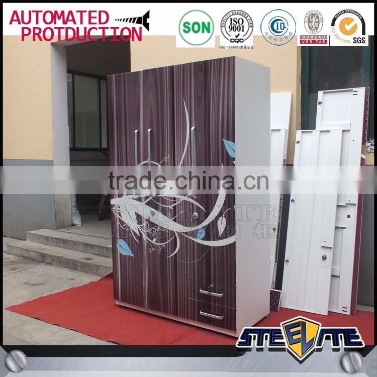 Hot sale Indian almirah steel home use wardrobe household clothes closet