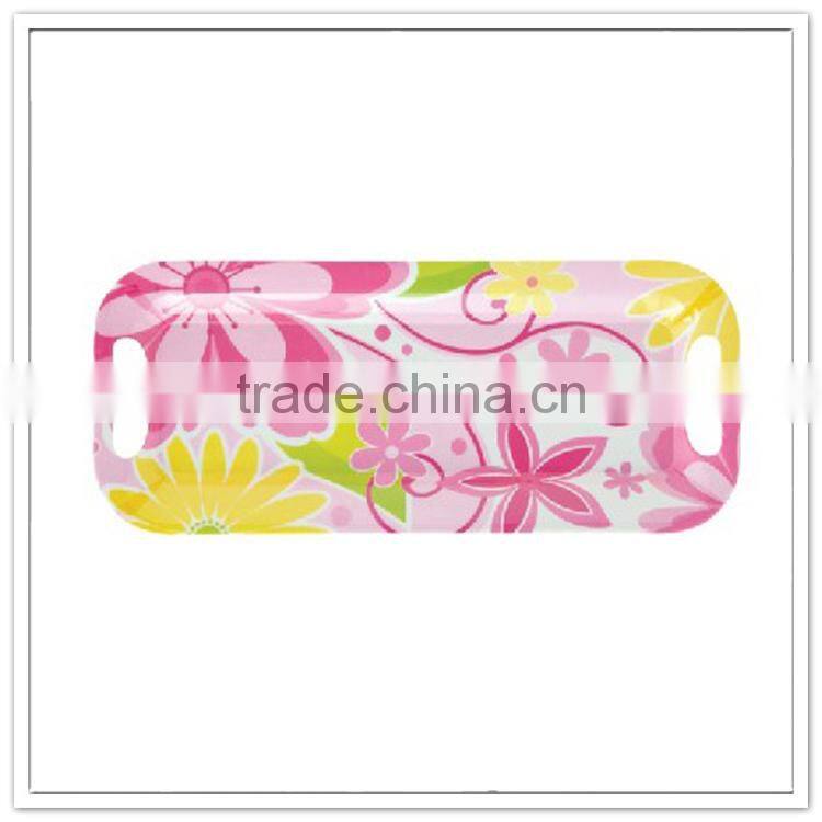 Wholesales delicate luxury pop refreshment food Trays recycle slice carrying tray with handle