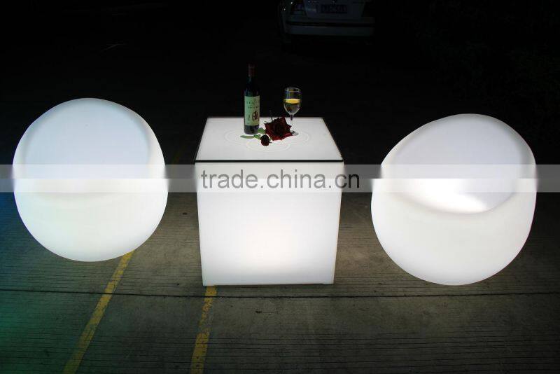 elegant led luminous sitting cubes, small plastic cubes