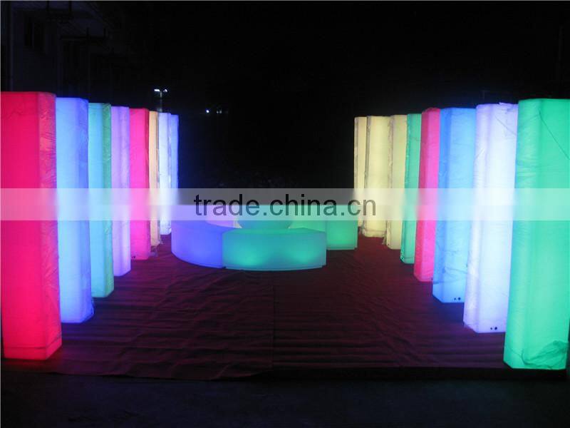 Flashionable color changing rechargeable battery event decoration led column