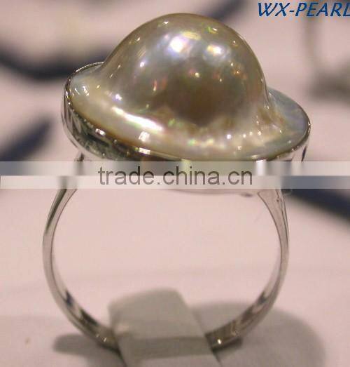 fashion jewelry big pearl rings Tahitian Pearl Ring