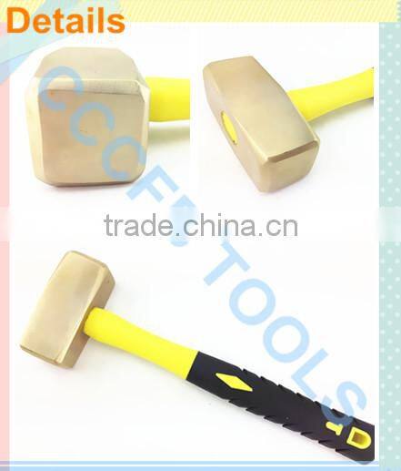 Non-sparking Aluminum Bronze Hammer Sledge German Type With Fiber Handle,Explosion-proof Hammer Sledge