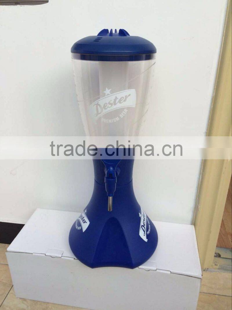 BED- 215 beer dispenser tower with LED light ice pole inside