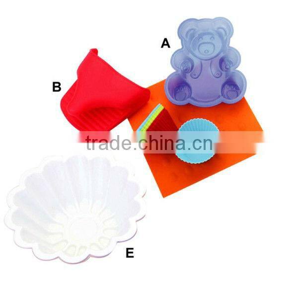SS0027 / silicone kids cake baking set