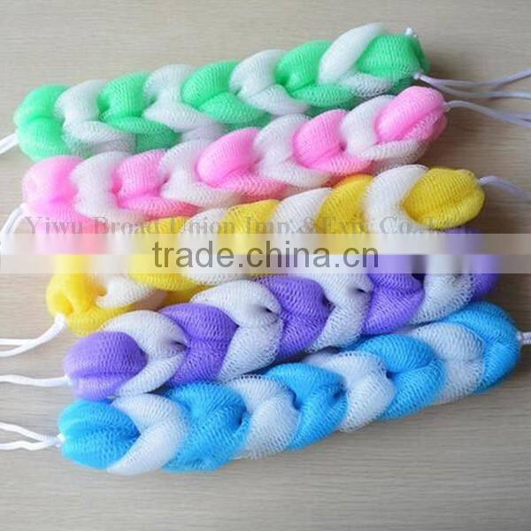 Rainbow Long Shape Washing Mesh Bath Sponge