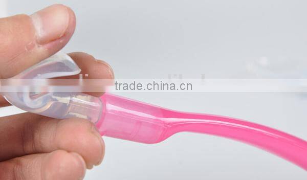 BPA free flexible soup spoon, silicone baby spoon