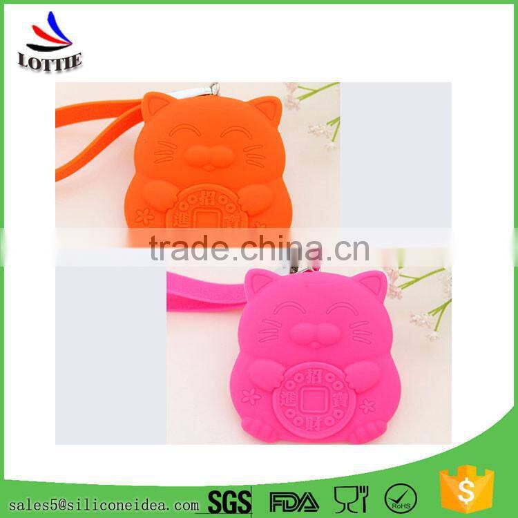 Flexible Silicone Card bag lovely silicone key bag /cute key holder wallet