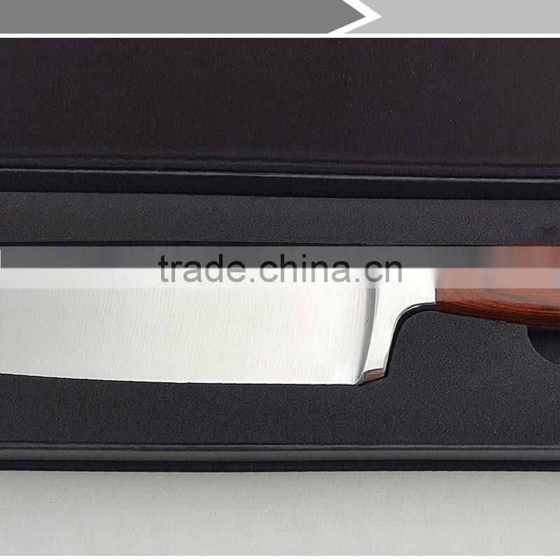 8 Inch Stainless Steel Chef Knife, Professional Kitchen Cutlery, Triple Riveted