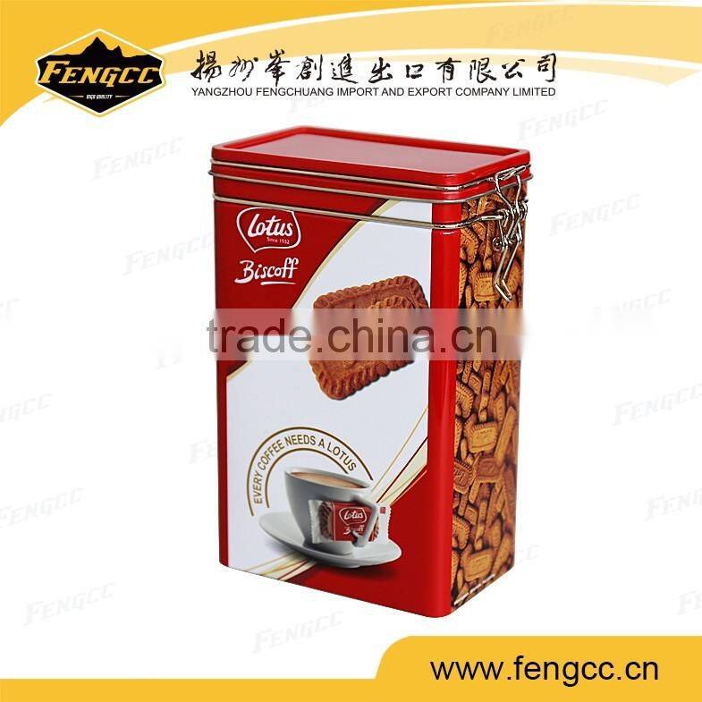 Customized Full Color Printed Biscuit Metal Tin Box