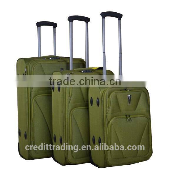 2015 popular good quality polyster stock luggage