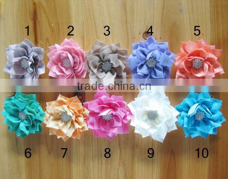 fabric flower clip for kids hair accessories
