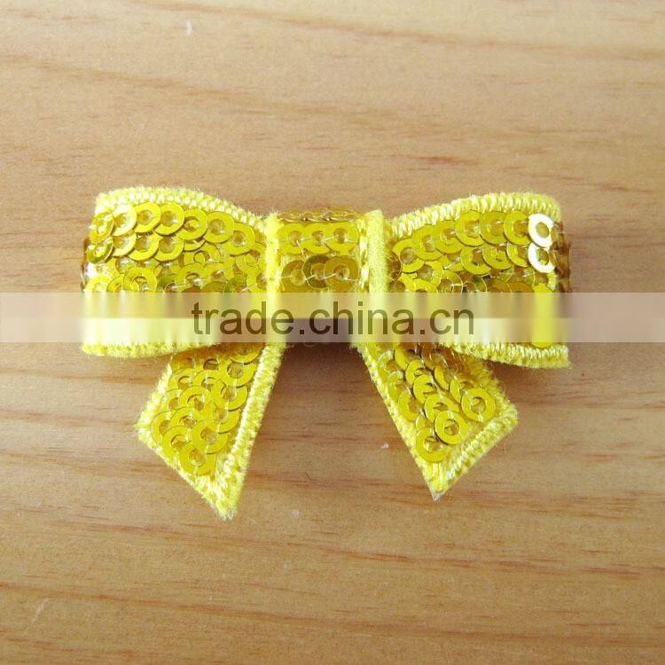 sequin bow flower clip for kids hair accessories