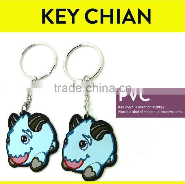 China custom printed rubber pvc keyring key chain with custom logo
