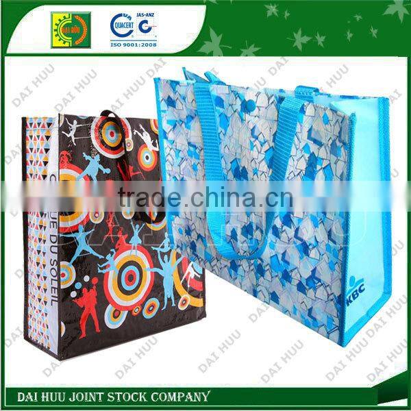 Various design grocery PP woven bag for shopping