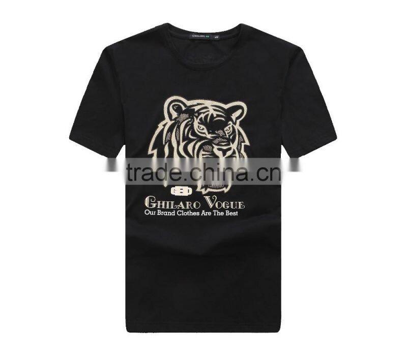 wholesale 95cotton 5spandex brand fashion slim t shirt