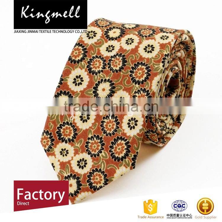 Digital printing flowers custom-made cotton men's ties