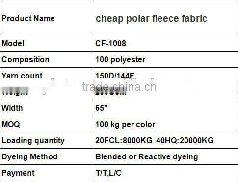 Hot sale 100% polyester fabric polar fleece for coats,tricot fabric polar fleece