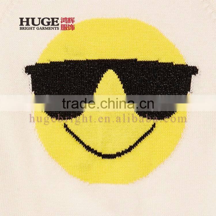 Girls Long Sleeve Lntarsia Baby Knitted Sweater